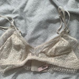 white bralette from victoria secret
